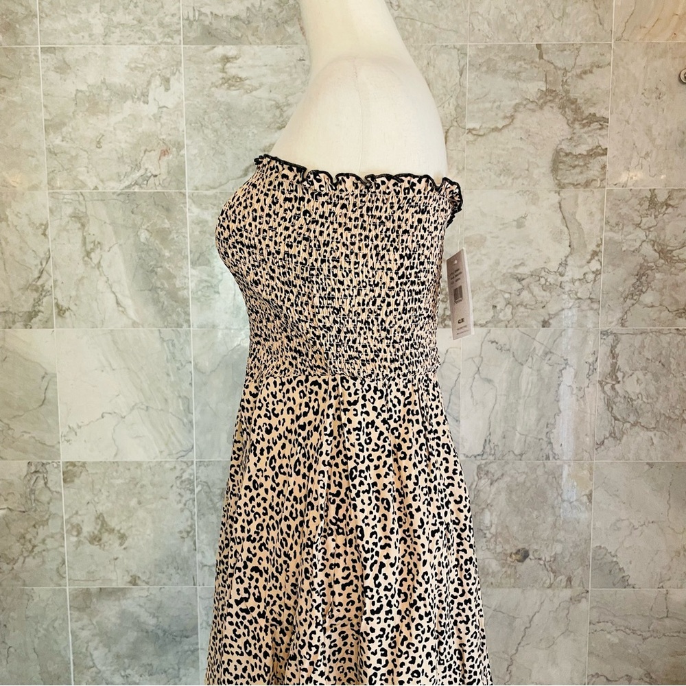 Love, Fire Leopard Strapless Mini Dress - Picture 5 of 8